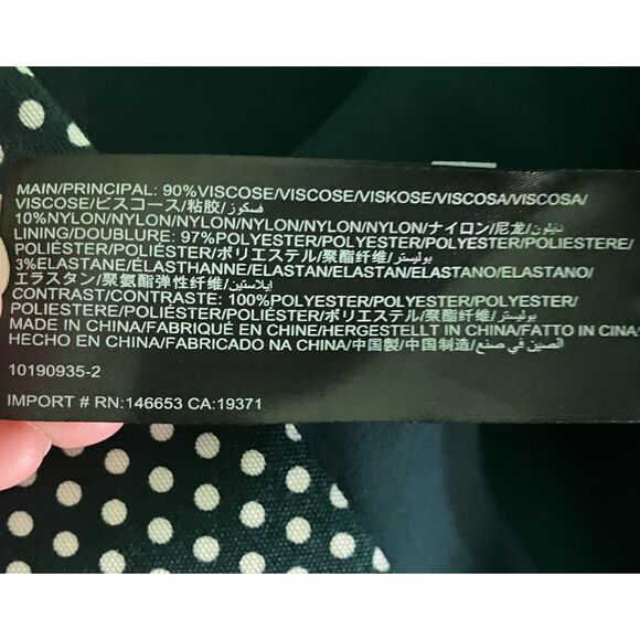 NWOT C/MEO Collective a-line cross front polka dot mini skirt - Picture 4 of 11